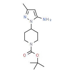 ChemSpider 2D Image | tert-butyl 4-(5-amino-3-methyl-1H-pyrazol-1-yl)piperidine-1-carboxylate | C14H24N4O2