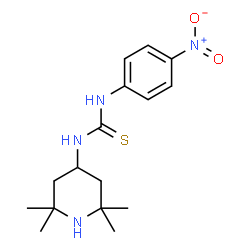 ChemSpider 2D Image | 1-(4-Nitrophenyl)-3-(2,2,6,6-tetramethyl-4-piperidinyl)thiourea | C16H24N4O2S