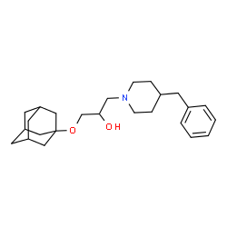 ChemSpider 2D Image | 1-(Adamantan-1-yloxy)-3-(4-benzyl-1-piperidinyl)-2-propanol | C25H37NO2