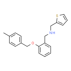 ChemSpider 2D Image | 1-{2-[(4-Methylbenzyl)oxy]phenyl}-N-(2-thienylmethyl)methanamine | C20H21NOS