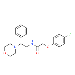 ChemSpider 2D Image | 2-(4-Chlorophenoxy)-N-[2-(4-methylphenyl)-2-(4-morpholinyl)ethyl]acetamide | C21H25ClN2O3