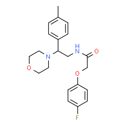 ChemSpider 2D Image | 2-(4-Fluorophenoxy)-N-[2-(4-methylphenyl)-2-(4-morpholinyl)ethyl]acetamide | C21H25FN2O3