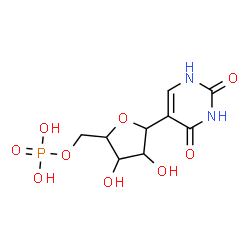ChemSpider 2D Image | 1,4-Anhydro-1-(2,4-dioxo-1,2,3,4-tetrahydro-5-pyrimidinyl)-5-O-phosphonopentitol | C9H13N2O9P