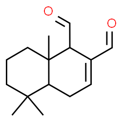 ChemSpider 2D Image | 5,5,8a-Trimethyl-1,4,4a,5,6,7,8,8a-octahydro-1,2-naphthalenedicarbaldehyde | C15H22O2