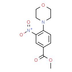 ChemSpider 2D Image | Methyl 4-(4-morpholinyl)-3-nitrobenzoate | C12H14N2O5