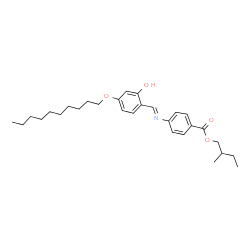ChemSpider 2D Image | 2-Methylbutyl 4-{(E)-[4-(decyloxy)-2-hydroxybenzylidene]amino}benzoate | C29H41NO4