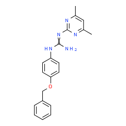 ChemSpider 2D Image | 1-[4-(Benzyloxy)phenyl]-2-(4,6-dimethyl-2-pyrimidinyl)guanidine | C20H21N5O