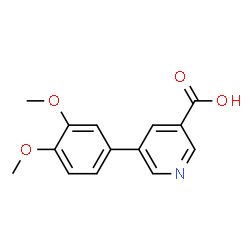 ChemSpider 2D Image | 5-(3,4-Dimethoxyphenyl)nicotinic acid | C14H13NO4