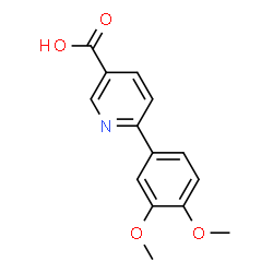 ChemSpider 2D Image | 6-(3,4-Dimethoxyphenyl)nicotinic acid | C14H13NO4