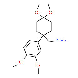 ChemSpider 2D Image | (8-(3,4-Dimethoxyphenyl)-1,4-dioxaspiro[4.5]decan-8-yl)methanamine | C17H25NO4