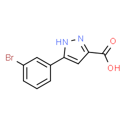 ChemSpider 2D Image | 3-(3-bromophenyl)-1H-pyrazole-5-carboxylic acid | C10H7BrN2O2
