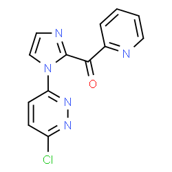 ChemSpider 2D Image | [1-(6-Chloro-3-pyridazinyl)-1H-imidazol-2-yl]-2-pyridinylmethanone | C13H8ClN5O