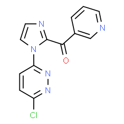 ChemSpider 2D Image | [1-(6-Chloro-3-pyridazinyl)-1H-imidazol-2-yl](3-pyridinyl)methanone | C13H8ClN5O