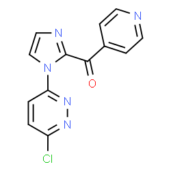 ChemSpider 2D Image | [1-(6-Chloro-3-pyridazinyl)-1H-imidazol-2-yl](4-pyridinyl)methanone | C13H8ClN5O