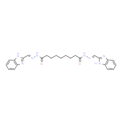 ChemSpider 2D Image | N'~1~,N'~9~-Bis[(E)-1H-benzimidazol-2-ylmethylene]nonanedihydrazide | C25H28N8O2