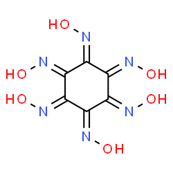 ChemSpider 2D Image | (1Z,2Z,3E,4Z,5Z,6E)-N,N',N'',N''',N'''',N'''''-Hexahydroxy-1,2,3,4,5,6-cyclohexanehexaimine | C6H6N6O6