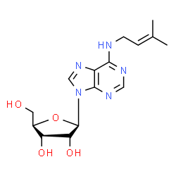 ChemSpider 2D Image | N-(3-Methyl-2-buten-1-yl)adenosine | C15H21N5O4