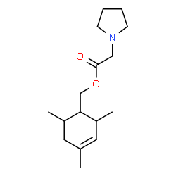 ChemSpider 2D Image | (2,4,6-Trimethyl-3-cyclohexen-1-yl)methyl 1-pyrrolidinylacetate | C16H27NO2