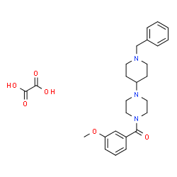 ChemSpider 2D Image | [4-(1-Benzyl-4-piperidinyl)-1-piperazinyl](3-methoxyphenyl)methanone ethanedioate (1:1) | C26H33N3O6