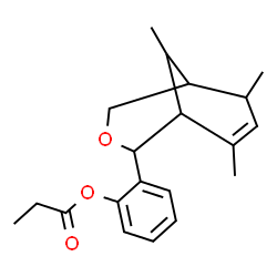 ChemSpider 2D Image | 2-(6,8,9-Trimethyl-3-oxabicyclo[3.3.1]non-7-en-2-yl)phenyl propionate | C20H26O3