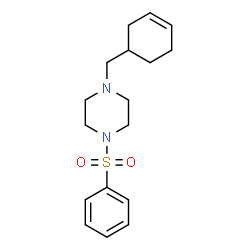 ChemSpider 2D Image | 1-Benzenesulfonyl-4-cyclohex-3-enylmethyl-piperazine | C17H24N2O2S