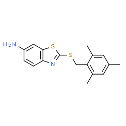 ChemSpider 2D Image | 2-[(Mesitylmethyl)sulfanyl]-1,3-benzothiazol-6-amine | C17H18N2S2