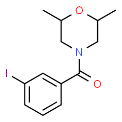 ChemSpider 2D Image | (2,6-Dimethyl-4-morpholinyl)(3-iodophenyl)methanone | C13H16INO2