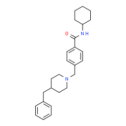 ChemSpider 2D Image | 4-[(4-Benzyl-1-piperidinyl)methyl]-N-cyclohexylbenzamide | C26H34N2O