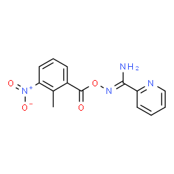 ChemSpider 2D Image | N-[(2-Methyl-3-nitrobenzoyl)oxy]-2-pyridinecarboximidamide | C14H12N4O4