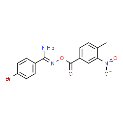 ChemSpider 2D Image | 4-Bromo-N-[(4-methyl-3-nitrobenzoyl)oxy]benzenecarboximidamide | C15H12BrN3O4