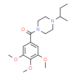 ChemSpider 2D Image | 1-(sec-butyl)-4-(3,4,5-trimethoxybenzoyl)piperazine | C18H28N2O4