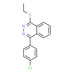 ChemSpider 2D Image | 1-(4-Chlorophenyl)-4-(ethylsulfanyl)phthalazine | C16H13ClN2S