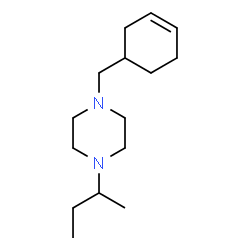 ChemSpider 2D Image | 1-sec-Butyl-4-cyclohex-3-enylmethyl-piperazine | C15H28N2