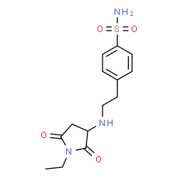 ChemSpider 2D Image | 4-{2-[(1-Ethyl-2,5-dioxo-3-pyrrolidinyl)amino]ethyl}benzenesulfonamide | C14H19N3O4S