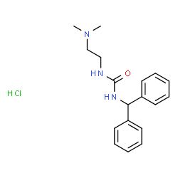 ChemSpider 2D Image | 1-[2-(Dimethylamino)ethyl]-3-(diphenylmethyl)urea hydrochloride (1:1) | C18H24ClN3O