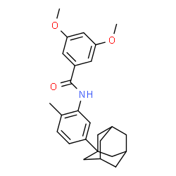 ChemSpider 2D Image | N-[5-(Adamantan-1-yl)-2-methylphenyl]-3,5-dimethoxybenzamide | C26H31NO3