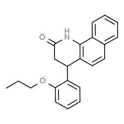 ChemSpider 2D Image | 4-(2-Propoxyphenyl)-3,4-dihydrobenzo[h]quinolin-2(1H)-one | C22H21NO2