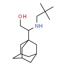 ChemSpider 2D Image | 2-(Adamantan-1-yl)-2-[(2,2-dimethylpropyl)amino]ethanol | C17H31NO