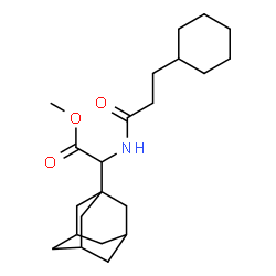 ChemSpider 2D Image | Methyl adamantan-1-yl[(3-cyclohexylpropanoyl)amino]acetate | C22H35NO3