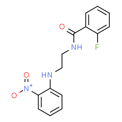 ChemSpider 2D Image | 2-Fluoro-N-{2-[(2-nitrophenyl)amino]ethyl}benzamide | C15H14FN3O3