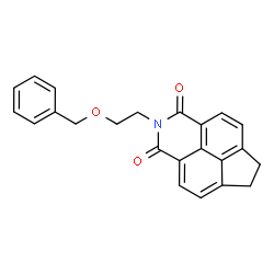 ChemSpider 2D Image | 6-(2-Benzyloxy-ethyl)-1,2-dihydro-6-aza-cyclopenta[cd]phenalene-5,7-dione | C23H19NO3
