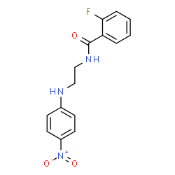 ChemSpider 2D Image | 2-Fluoro-N-{2-[(4-nitrophenyl)amino]ethyl}benzamide | C15H14FN3O3