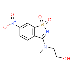 ChemSpider 2D Image | 2-[Methyl(6-nitro-1,1-dioxido-1,2-benzothiazol-3-yl)amino]ethanol | C10H11N3O5S