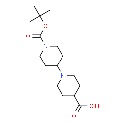 ChemSpider 2D Image | 1'-(tert-Butoxycarbonyl)-[1,4'-bipiperidine]-4-carboxylic acid | C16H28N2O4