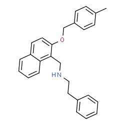 ChemSpider 2D Image | N-({2-[(4-Methylbenzyl)oxy]-1-naphthyl}methyl)-2-phenylethanamine | C27H27NO