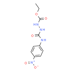 ChemSpider 2D Image | Ethyl 2-[(4-nitrophenyl)carbamoyl]hydrazinecarboxylate | C10H12N4O5