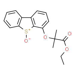 ChemSpider 2D Image | 4-[(1-Ethoxy-2-methyl-1-oxo-2-propanyl)oxy]dibenzo[b,d]thiophenium-5-olate | C18H18O4S