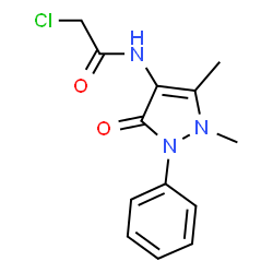 ChemSpider 2D Image | 2-chloro-N-(1,5-dimethyl-3-oxo-2-phenylpyrazol-4-yl)acetamide | C13H14ClN3O2