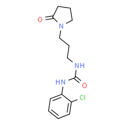 ChemSpider 2D Image | 1-(2-Chlorophenyl)-3-[3-(2-oxo-1-pyrrolidinyl)propyl]urea | C14H18ClN3O2