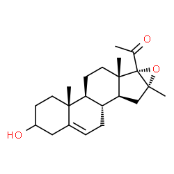 ChemSpider 2D Image | 16β-METHYL-16α,17α-EPOXYPREGNENOLONE | C22H32O3
